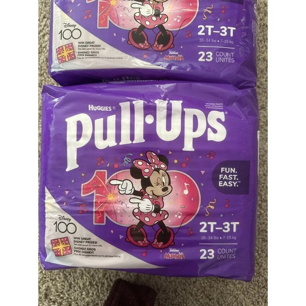 Huggies (2-PACK) Girls Pull Ups 2T-3T (16-34 lbs) 23 Each Total = 46 NEW SEALED